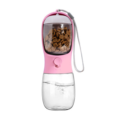 Portable Water Bottle For Dogs with Food Container